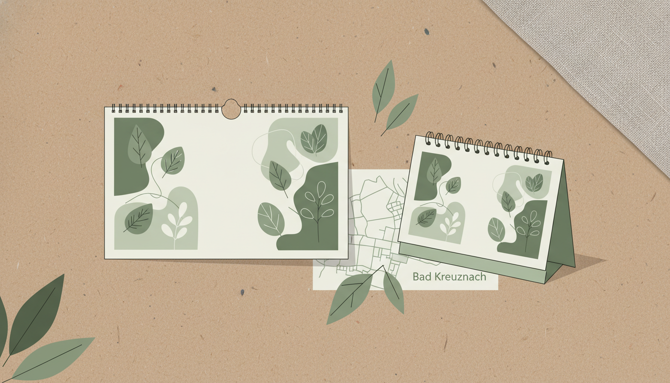 Kalender drucken in Bad Kreuznach – Nachhaltige Werbekalender ohne Schnickschnack